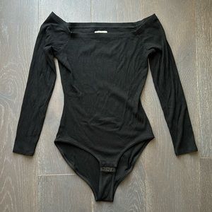 Madewell Black Off-Shoulder Bodysuit